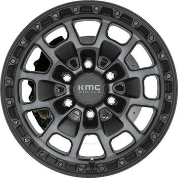 KMC Wheels KM718 SUMMIT Satin Black Gray Tint 17"x8.5"
